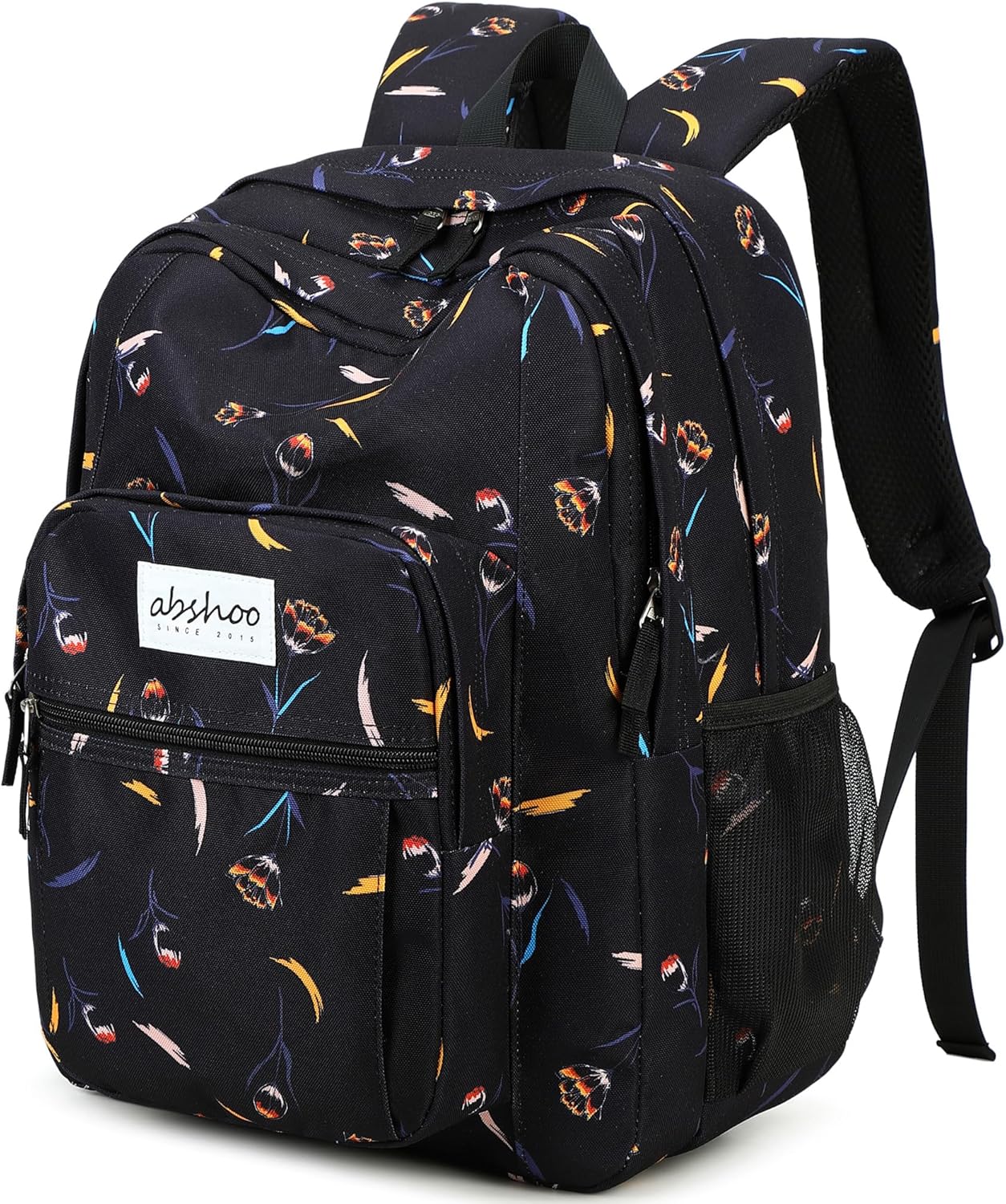 Basic Travel Backpack Water Resistant Black - Image 40