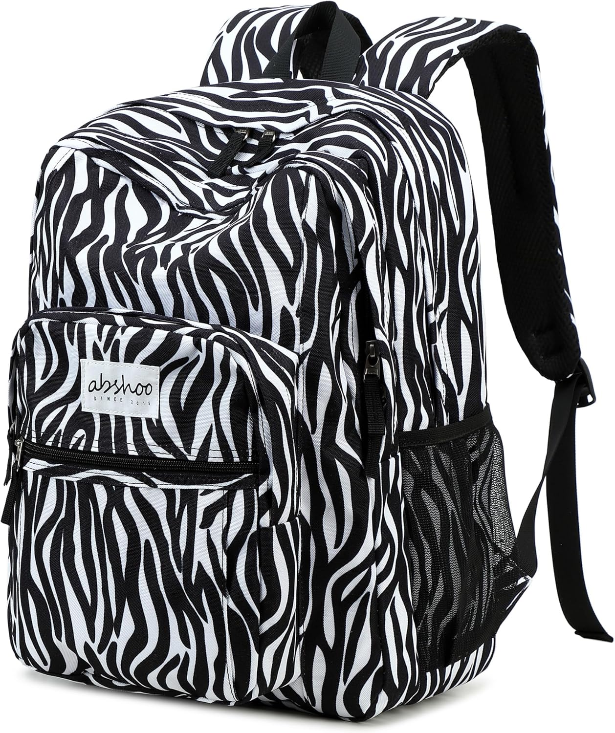 Basic Travel Backpack Water Resistant Black - Image 7