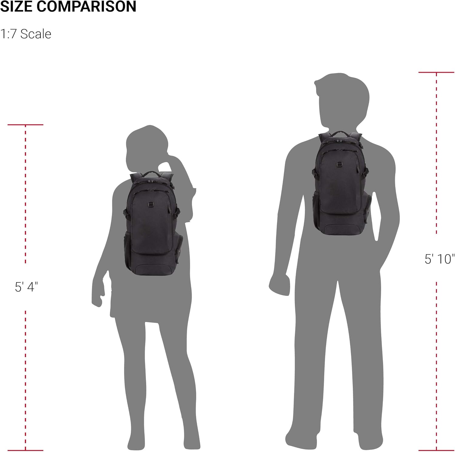Narrow Daypack Backpack Dark Grey - Image 6