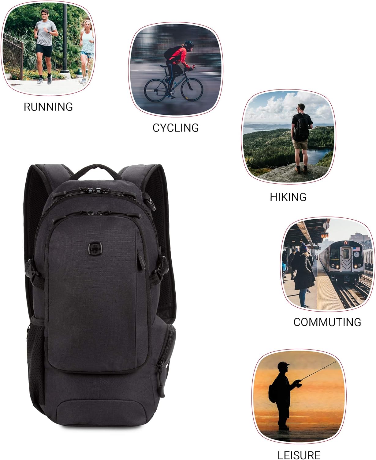 Narrow Daypack Backpack Dark Grey - Image 7
