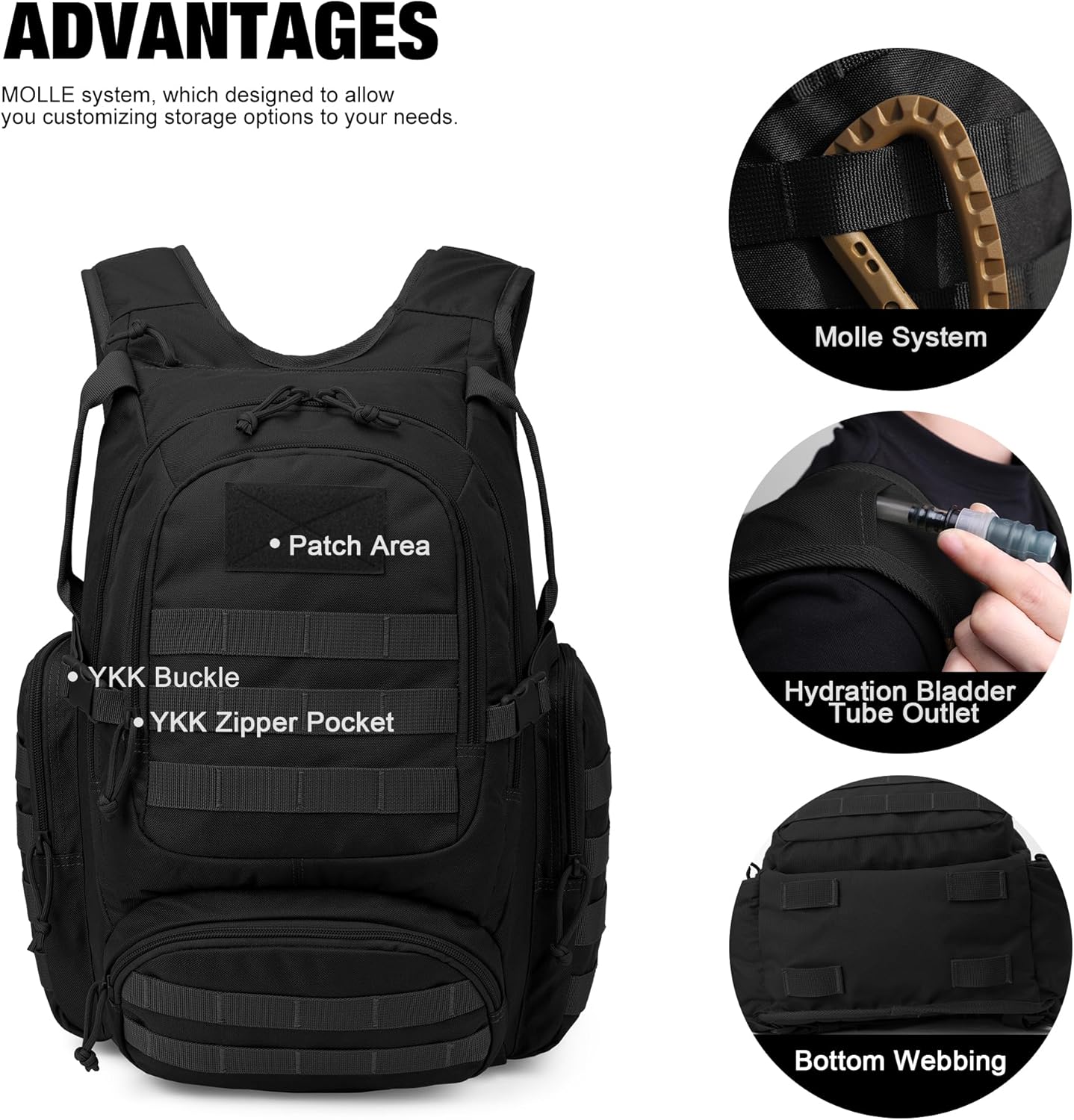 Tactical Backpack 25L Molle Design - Image 3