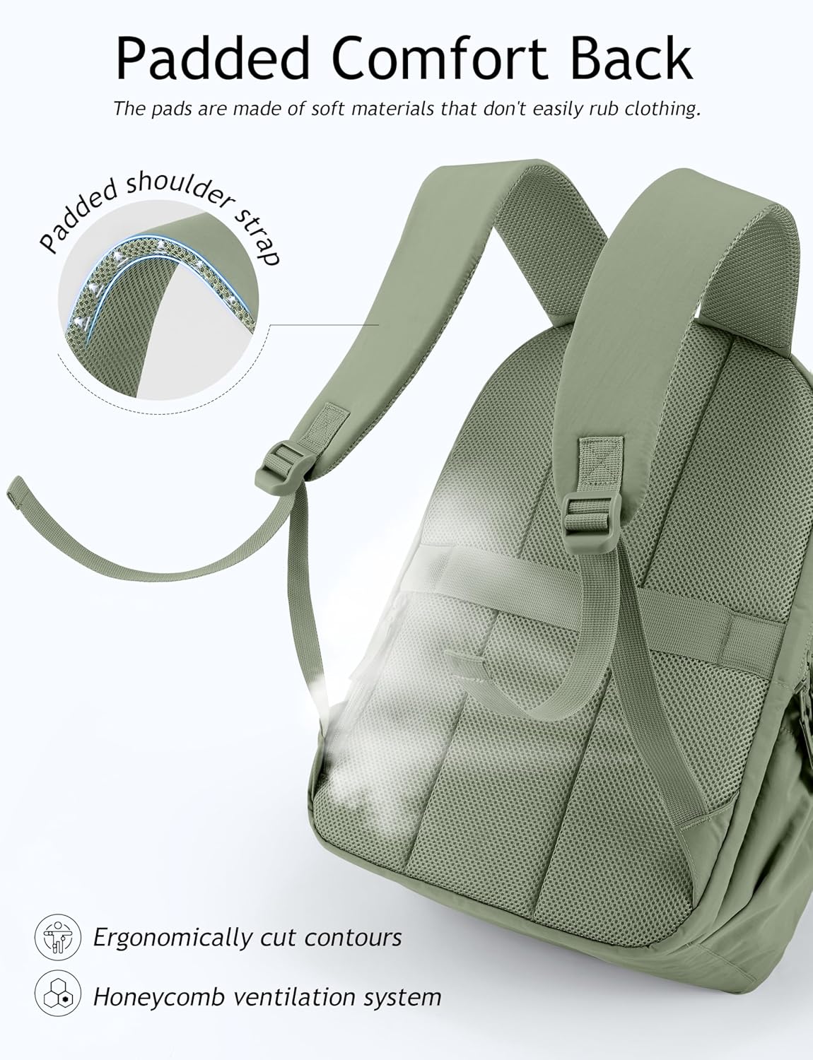 Travel Backpack Water Resistant 15.6 Inch - Image 5