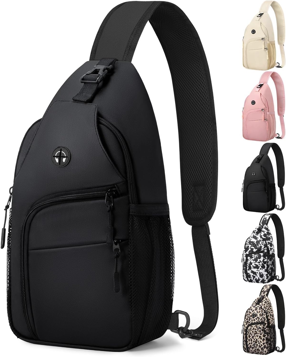 Waterproof Crossbody Sling Bag Black Medium - Image 10