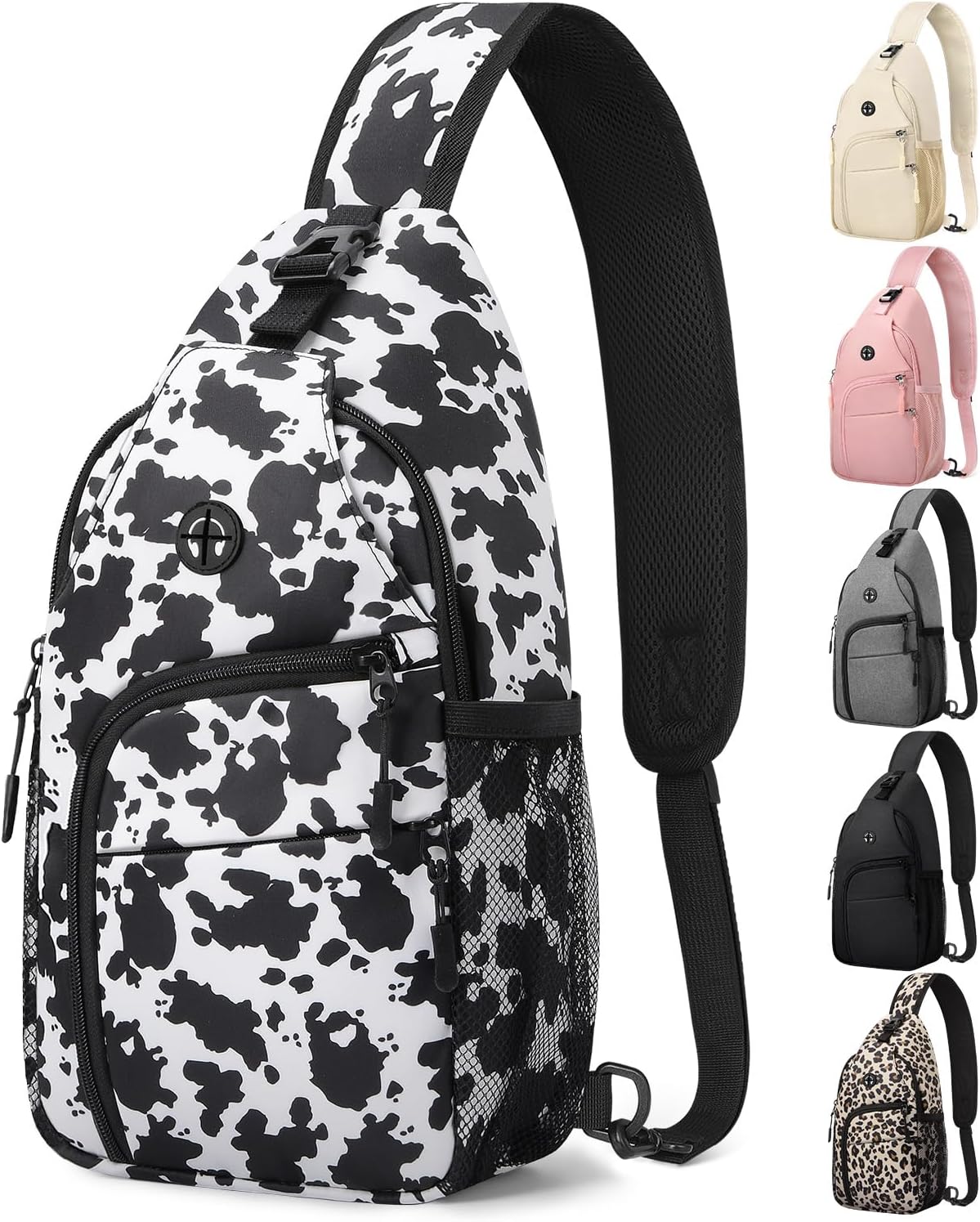 Waterproof Crossbody Sling Bag Black Medium - Image 11