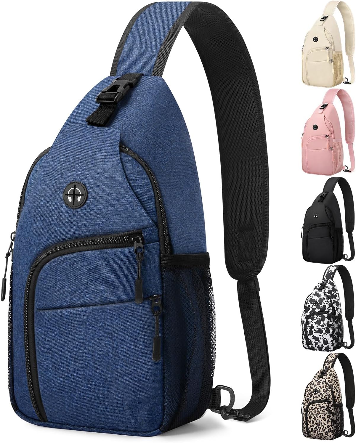 Waterproof Crossbody Sling Bag Black Medium - Image 13