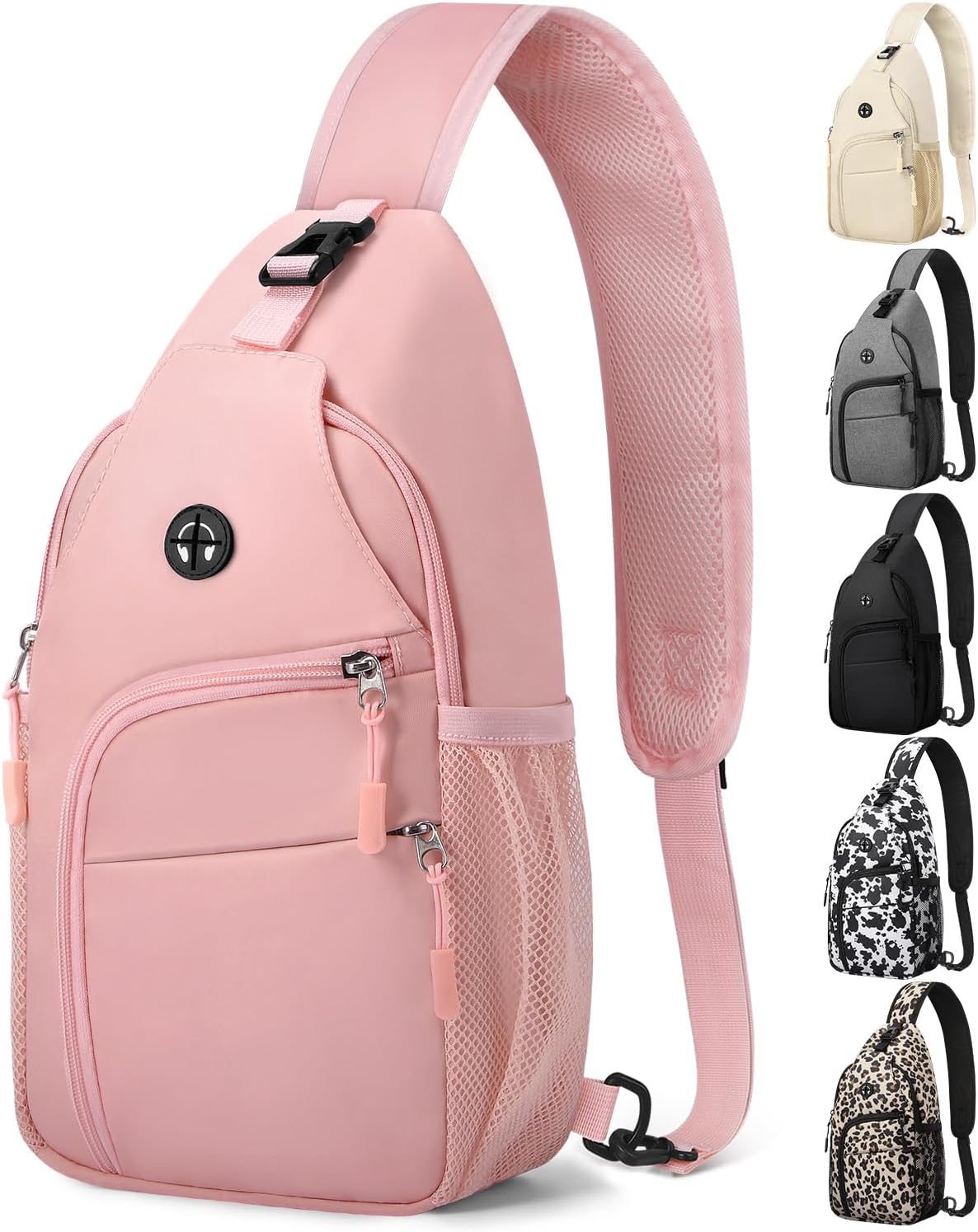 Waterproof Crossbody Sling Bag Black Medium - Image 14
