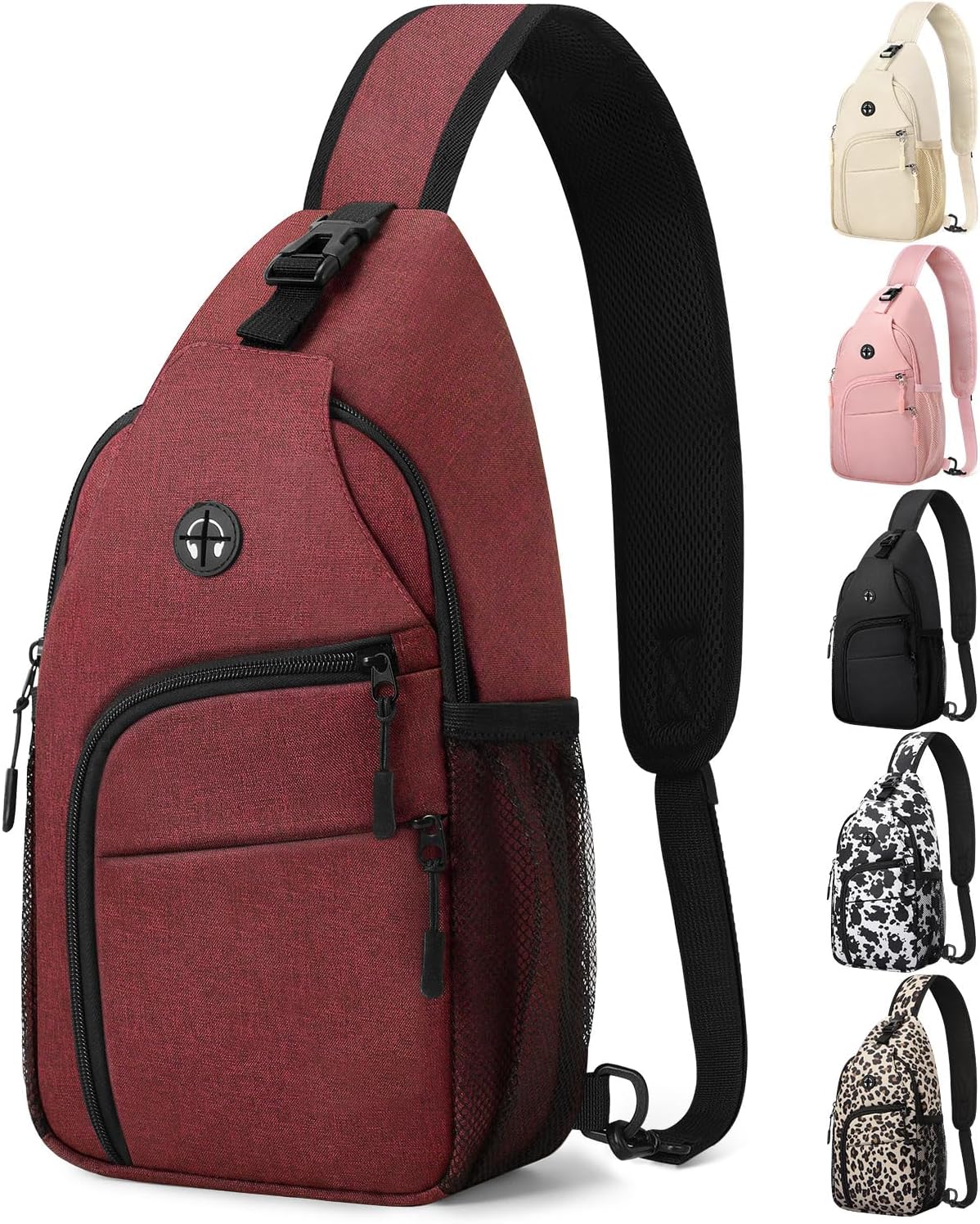 Waterproof Crossbody Sling Bag Black Medium - Image 17