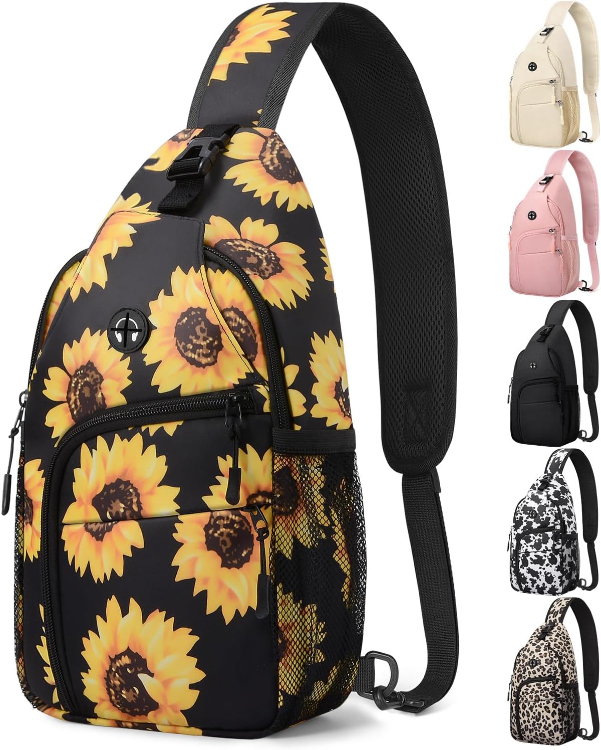 Waterproof Crossbody Sling Bag Black Medium - Image 19