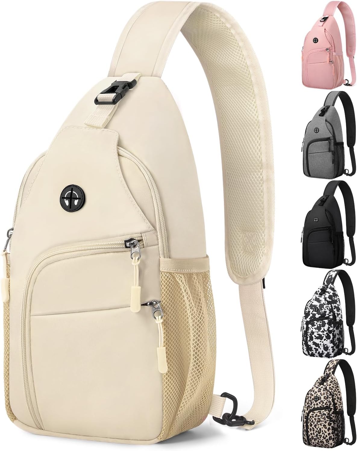 Waterproof Crossbody Sling Bag Black Medium - Image 20