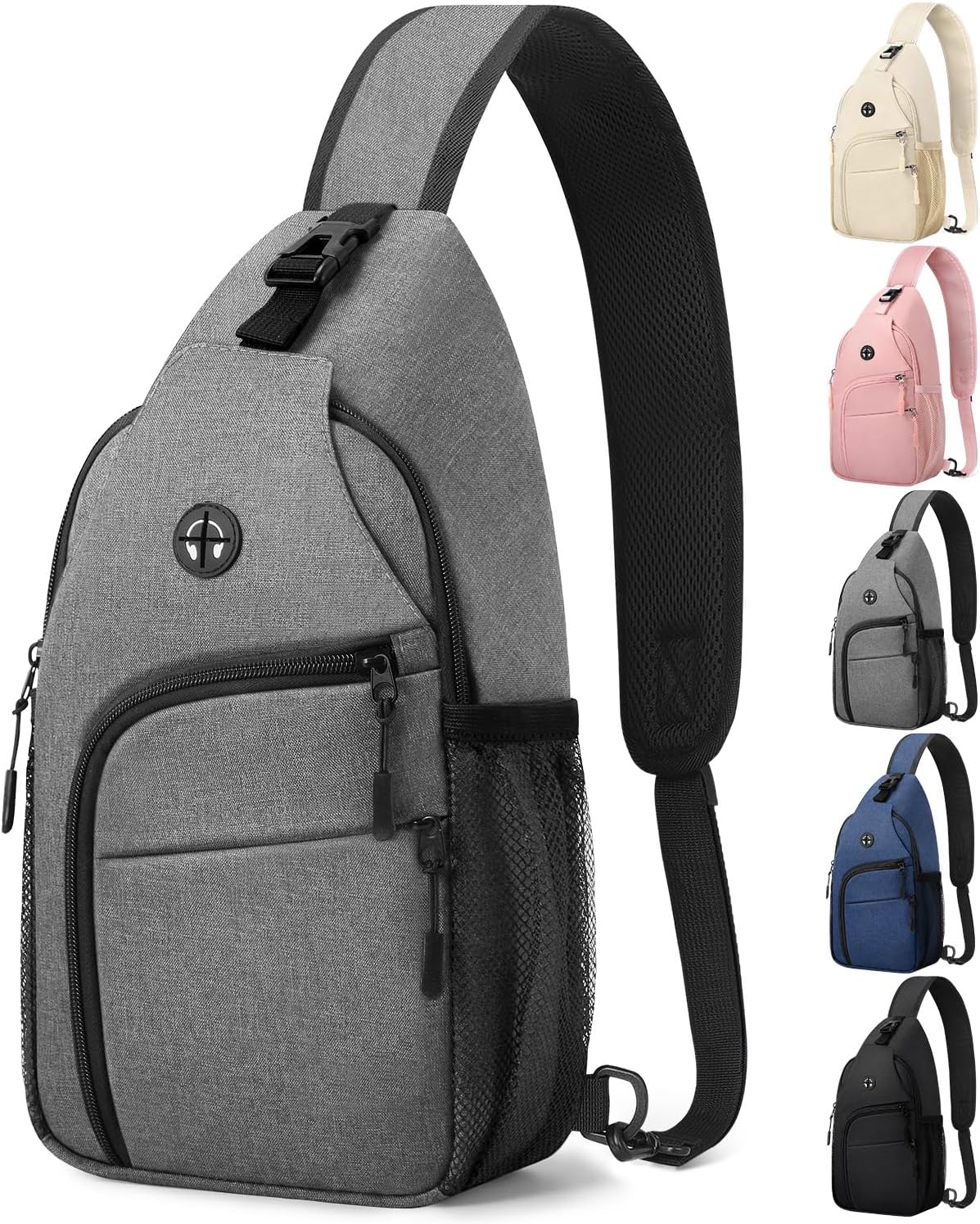 Waterproof Crossbody Sling Bag Black Medium - Image 7
