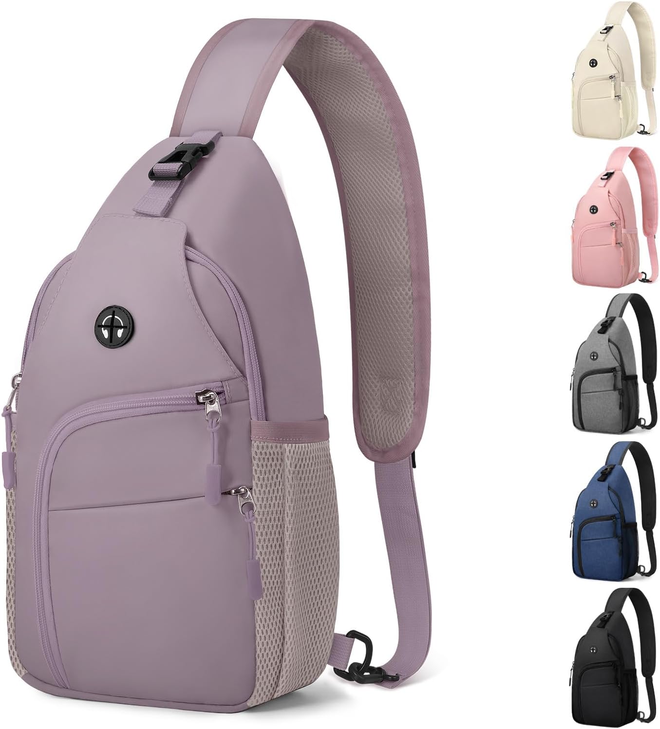 Waterproof Crossbody Sling Bag Black Medium - Image 8
